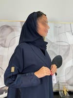 عباية حوريه ا كحلي رسم رمادي