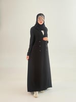 بليزر | عباية رودينه بقماش شاكيرا مقلم ١