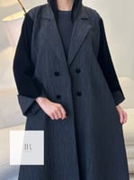 عباية حسناء | بقماش مكس جاكار وشانيل مع كم مخمل -...