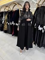 عباية ليانا بقماش كريب الابداع تدخيلات جاكار