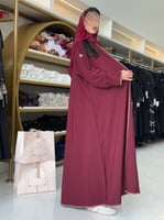 عباية فرايح بقماش حرير مغسول مزين بحياكه يدويه عنا...