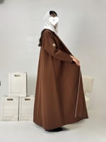 تشكيلة شتاء 2024 - عباية ليرين جوخ شتوي خشبي