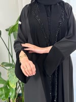 عباية نوادر بقماش دانسون مع ملكي مزينه بسيلاني اسو...