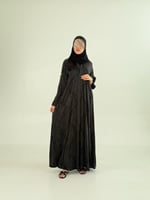 عباية افتهان بقماش حرير تركي ناعم اسود 2