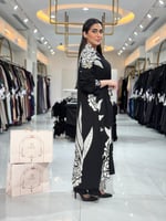 عباية طقم سفر بقماش كريب تركي٢