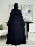 عباية كلتورا | كويتي بقماش انترنت اسود نقش ٢