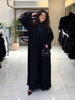 عباية نوف بقماش انترنت بتطريز ناعم 2