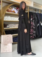 عباية الاميره كريب الابداع مزين بكلف شك