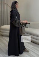 عباية شيهانه l لف بقماش نواعم اليخت - رصاصي وكم رم...