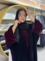 تشكيلة شتاء 2026 -عباية رغد نص بشت مطرز اسود مع عن...