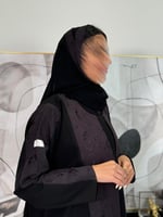 عباية عذب ا كريب الاناقه تدخيلات المخملي موف