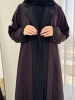 عباية تانيا | كلوش بقماش حرير مغسول موف