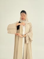 عباية نوريه بقماش كريب انترنت بارد بتخريم كمبيوتر...