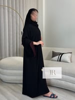 جديد الصيف l عباية مياده دبل فيس - اسود وعنابي