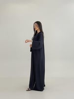 عباية نوريه بقماش كريب انترنت بارد بتخريم كمبيوتر...