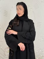 عباية وجد بقماش كريب الاناقة بتل مشكوك دوائر