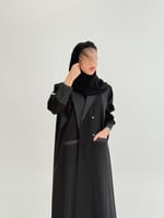 عباية افنان بقماش كريب الاناقة تدخيلات تفته