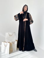 Winter collection ا عباية غيوم مخمل اكمام جاكار -...