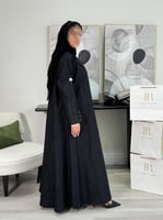 عباية سماء | قماش كريب سيلك اسود
