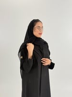 عباية امل بقماش كريب الاناقة تطريز نثر