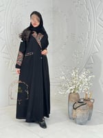 بليزرات العيد ا عباية غاليه كريب الاناقة تطريز ملو...