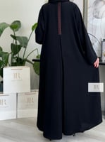 عباية ليالي انترنت كويتي تطريز عنابي