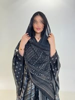 عباية لفته بقماش حرير بقصه بشت 1