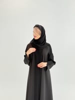 عباية رولا بقماش كريب الاناقه مع شاكيرا دبل كلوش ا...