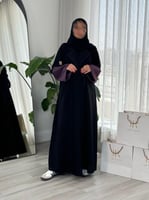 عباية جيان | اسود تدخيلات مقلم وموف