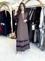 بليزر | منار بقماش كريب ايطالي مع مخمل مطرز موف