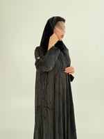 عباية افتهان بقماش حرير تركي ناعم اسود 2