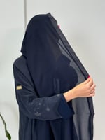 عباية بهجه ا بقماش كريب تركي كحلي