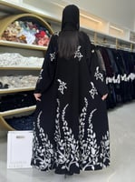 كولكشن رمضان ا عباية وريف كريب الابداع تطريز ابيض