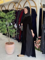 عباية شوق بقماش مخمل كوري تدخيلات كسرات