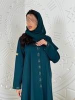 عباية سلوى بقماش باربي بشك اخضر