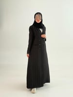 بليزر | عباية رودينه بقماش شاكيرا مقلم ٢