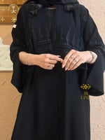 عباية امجاد بقماش كريب الاناقه تدخيلات ملكي مطرز ا...