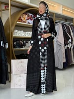 عباية سماهر بقماش شيفون مبطن دبل فيس 5