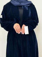 Winter collection ا عباية وعد بقماش مخمل كحلي