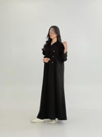 عباية لاريم بقماش كريب الاناقه مع رده داخليه