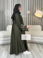 عباية ارين بقماش لنن بحياكه يدويه (2) - زيتي
