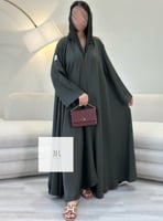 عباية بلاك بيري دبل كلوش - زيتي