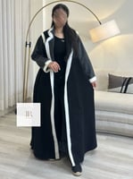 عباية ربى l بقماش جوخ تدخيلات صوف وفرو