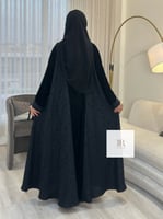 عباية ياقوته l بقماش جاكار مكس مخمل اسود