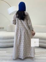 جديد الصيف | لنن بارد بتطريز - بيج غامق