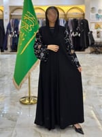 تشكيلة العيد | كريب الابداع بتطريز ورود تركواز واو...