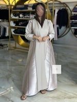 تشكيلة الصيف | عباية الكلوش تدخيلات التفته - بيج