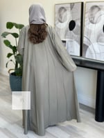 عباية بقماش كريب دنسون - اخضر فاتح