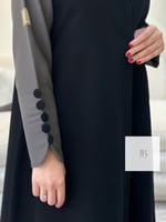 عباية بقماش كريب الابداع بازارير - اسود