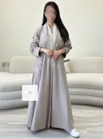 جديد الصيف | كريب طلس بتطريز - بيج